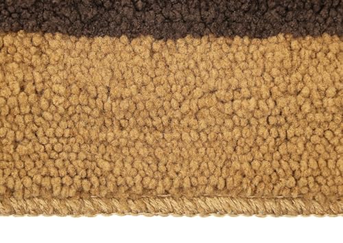 Image of THE HOME TALK Modern Polyester Area Rugs| Carpets for Living Room, Kitchen, Kid's Room, Bedroom| Microfiber Polyester Rugs| Shaggy Floor Carpet| Anti Skid Store(Black & Beige, 50 x 150 cm)