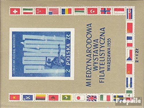 Polonia Block18 completo estampado de la Exposición de sellos de 1955