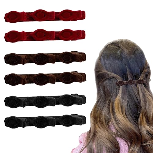 Set de 6 pinzas trenzadas para cabello miniatura 1