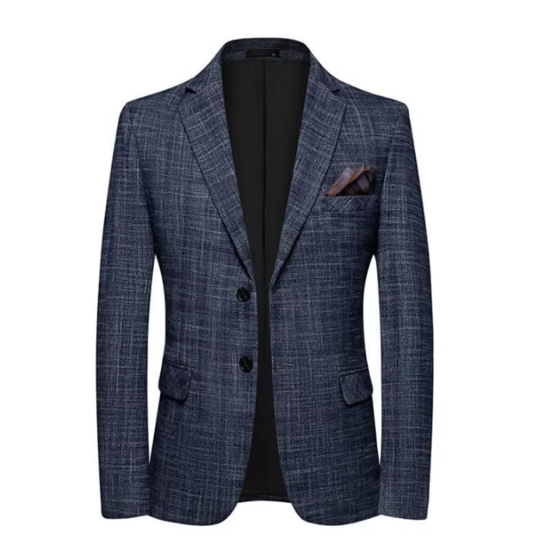 Men's Slim Fit Business Casual Suit Jacket Korean Style Blazer for Men-Black2