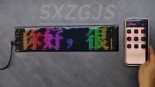 Amazon.co.jp: Led電光掲示板【柔軟曲げ可能 DIY 自由編集可能 画像