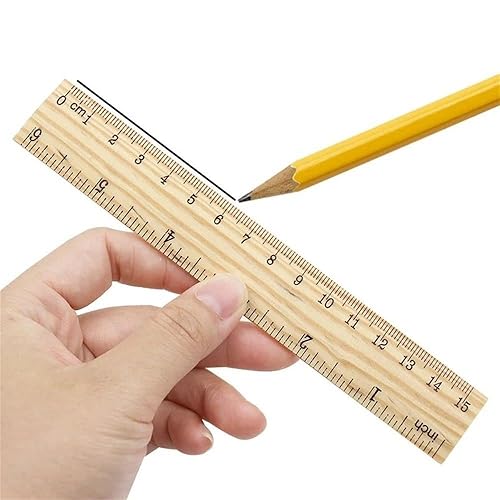 Miniatura 7 de Reglas rectas de madera de 152011.8 in, herramienta de dibujo, accesorios de escritorio, papelería, papelería, herramienta de medición, suministros