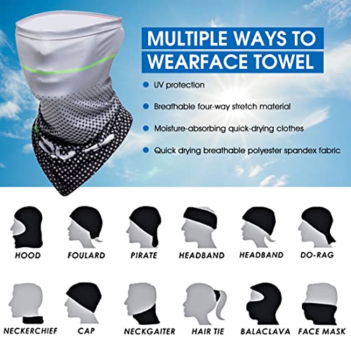 Image of Zibuyu Sun Protection Arm Sleeves for Men, Stylish Combo Bandana Biker Arm Sleeves for Men & Women, UPF 50 Hand Cover for Cycling, Basketball, Football, Golf, Cricket, Outdoor Sports