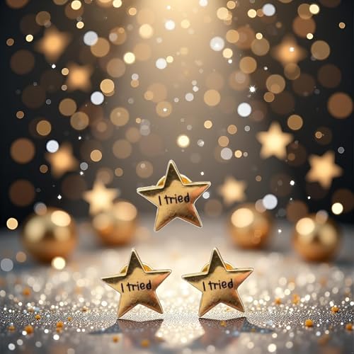 Image of 3 Pcs i Tried Stars Enamel Pin Creative Pop-Enamel Pin Lapel Badges Brooch Funny Brooches and Pins Fashion Jewelry