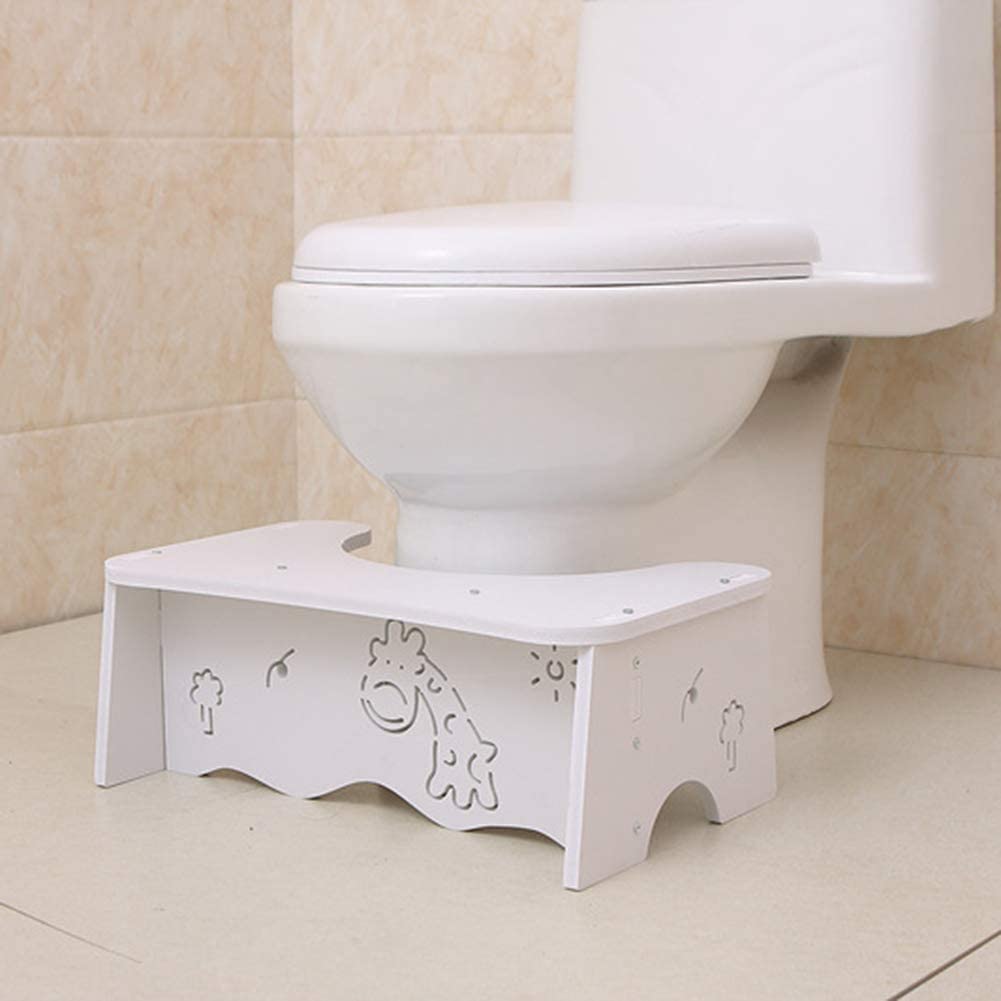 Taburetes,Antideslizante Cuarto De Baño Ayuda para Escalones En Cuclillas Hueco Tallado Reposapiés para Inodoro Taburete para Inodoro En Cuclillas Ideal para Cualquier Persona con Problemas