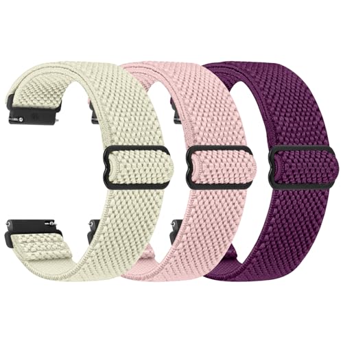 Elastische Uhrenarmbänder,16mm 18mm 19mm 20mm 22mm 24mm Schnellverschluss Nylon Armband Verstellbare Aatmungsaktive Sportbänder Ersatzarmband für Herren Damen