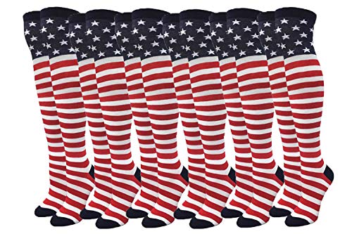 Image of COUVER Over Knee High Socks Women Warm Dress Tube Stocking Cosplay Socks Thigh High Leg Warmer - 6 Pairs