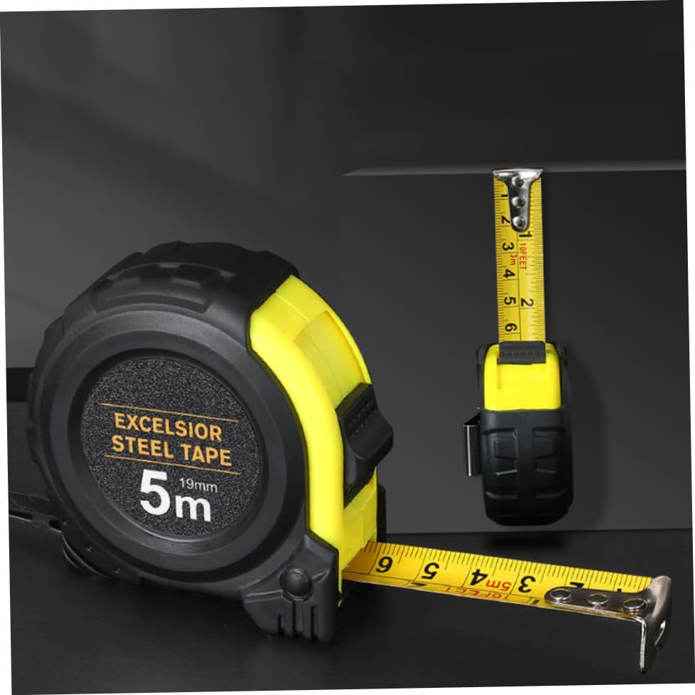 Set de 2 cintas métricas retráctiles de 5 m con escala en pulgadas miniatura 5