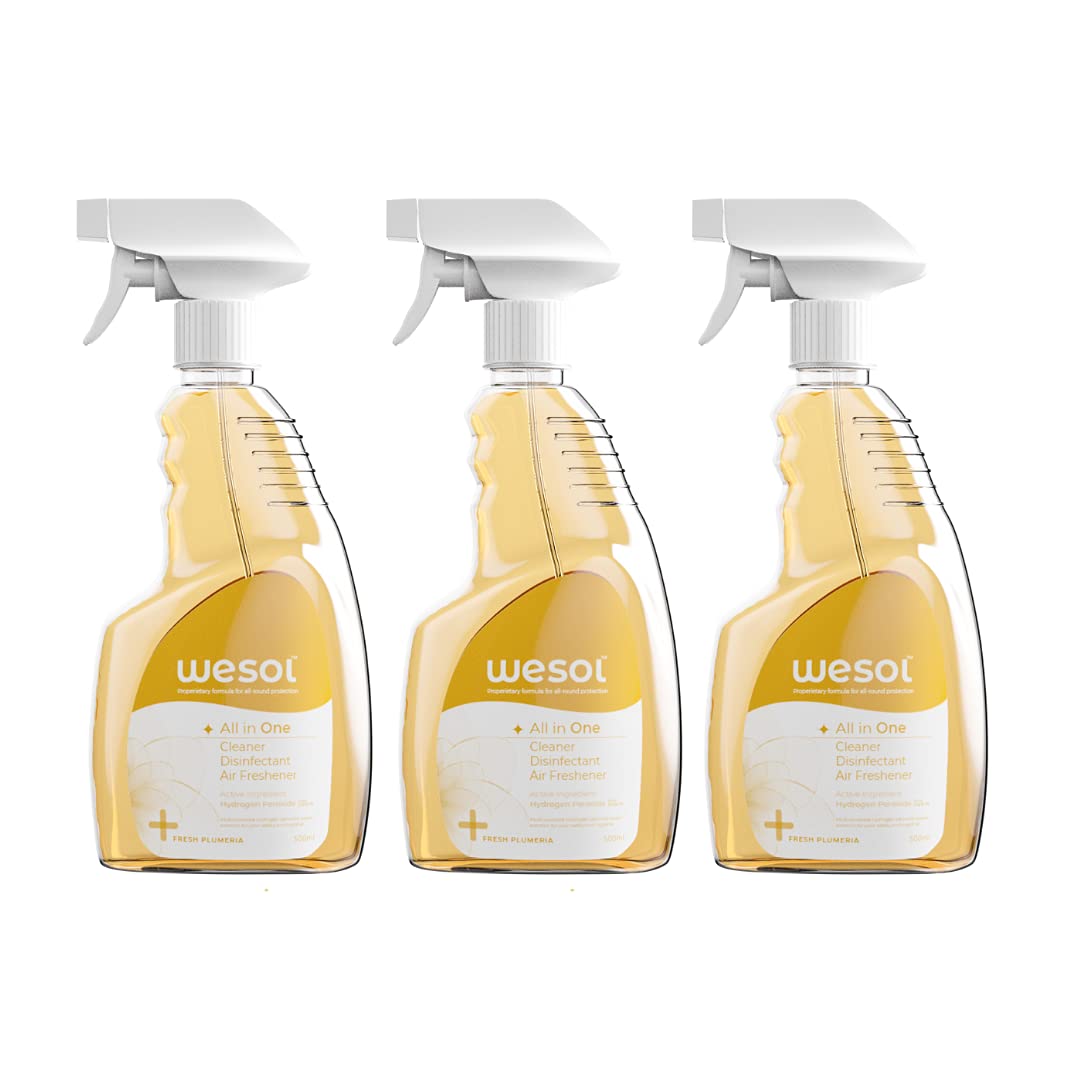Wesol Odour and Urine Smell Remover Pet Area Disinfectant & Freshener (Food Grade) for Dog and Cat with Fresh Plumeria Fragrance 500ml (Pack of 3) (B09HMQYT43) Amazon Price History, Amazon Price Tracker