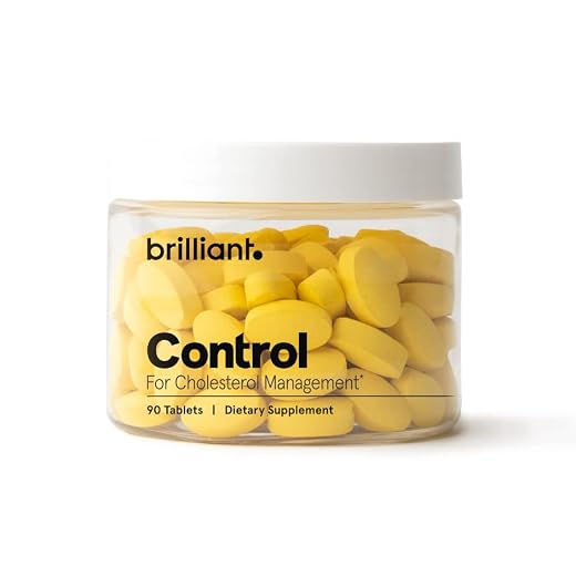 Feel Brilliant Cholesterol Management Supplement Supports Healthy HDL & LDL Levels – Improves Genetically High Cholesterol – Safe & Natural – Vegan & Gluten Free (90 Tablets)