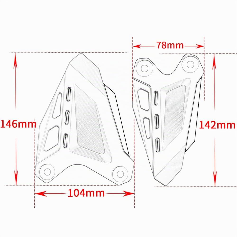 Modeer Per Kawasaki Ninja 400 Z400 2018-2024 | Ninja 500 Z500 2024 Moto CNC Poggiapiede Pedale Protettore Poggiapiede Piastre per Talloni Copertura di Protezione Accessori (z500-nero/verde)