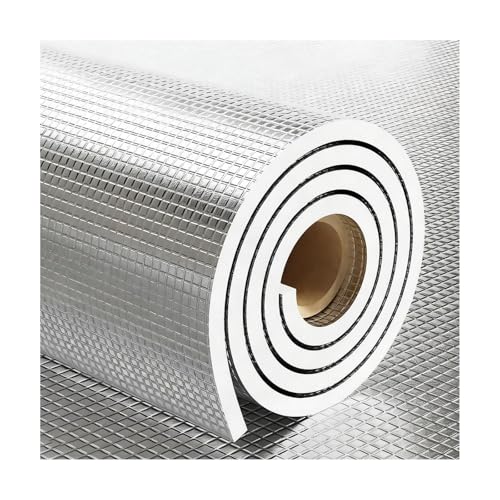 Rotolo di pellicola riflettente per termosifone, a doppio strato, isolamento termico e barriera termoriflettente, autoadesiva, a bolle d'aria (600 cm x 0,5 cm) per efficienza energetica