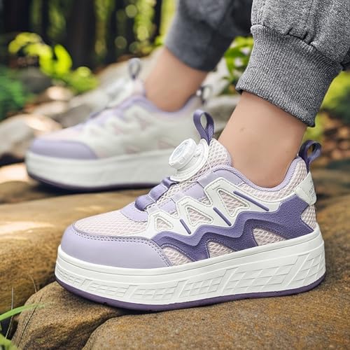 IWIHMIV Roller Skate Shoes for Kids Boys Girls Wheels Sneakers Kid Breathable Sport Shoes Fashion Roller Wheeled3