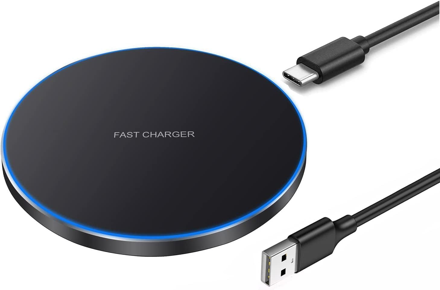 Wireless Charging Pad Wireless Charger Compatible with iPhone 17 16 15 14 13 12 11(pro, pro max)/13 12 Mini/XS Max/SE/XR/X/16 plus/Airpod4,Samsung Galaxy S25/S24/S23/S21/S20/Note 20/10,Buds Pro