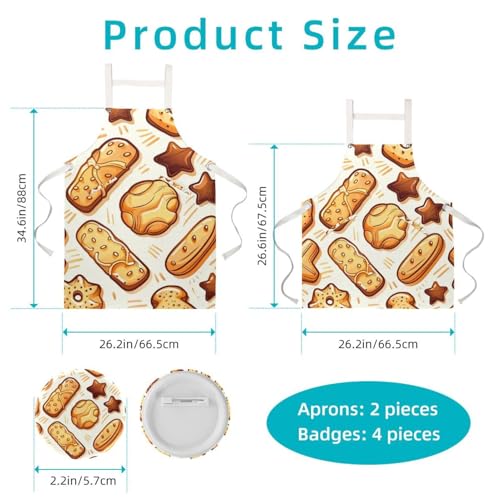 Tablier réglable imperméable anti-taches imprimé Sweet Cookies - 2
