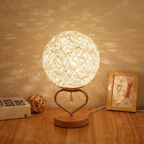 Preisvergleich Produktbild Pointhx Kreative Persönlichkeit Sphärische Sphärische Schreibtischlampe LED E27 1-Licht Tischleuchte, Nachttischlampe, Camping Laterne, Romantische Dim Mood Lampe (Color : White)