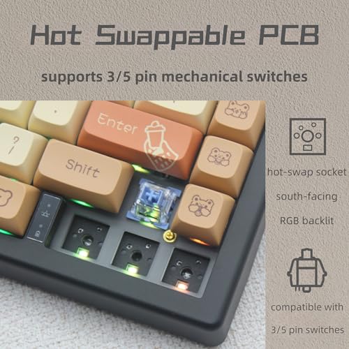 Kit clavier mécanique GMK67 trimode parfait pour le télétravail - 5
