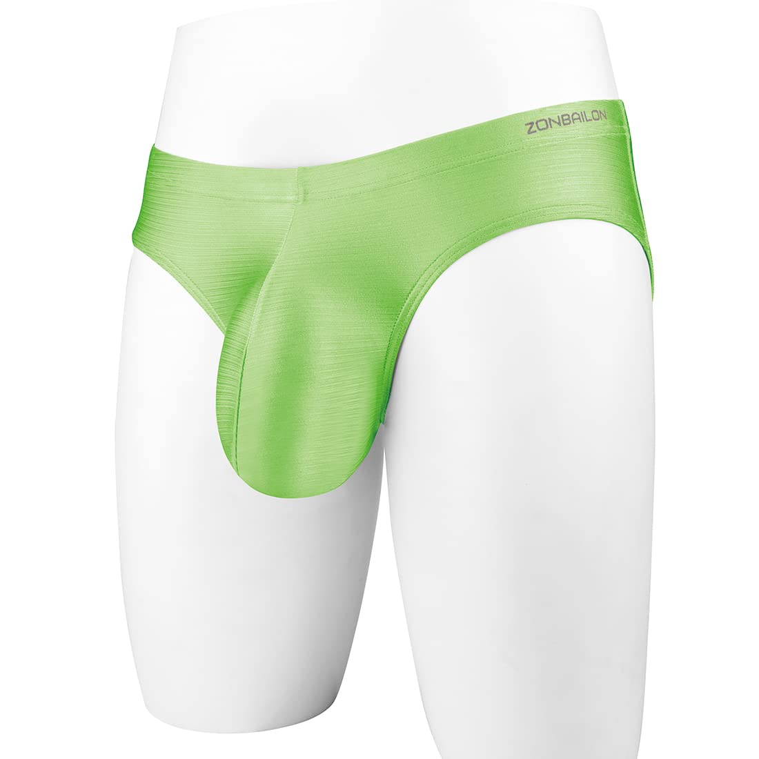 Slip sexy da uomo, slip in nylon, slip da uomo, slip da uomo, in poliammide, Grigio-rosso-verde (confezione da 3), M