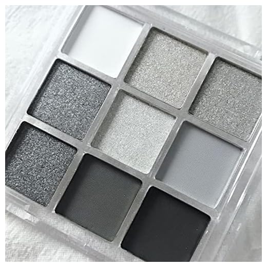 MEICOLY Black Smokey Eye shadow Palette, Eye Black Makeup,9 Colors Gray Silver Matte Glitter Eyeshadow Palette, Pressed Shimmer Pigmented Halloween Nake Eye Shadow sombras de ojos profesional