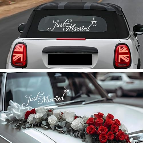 Autocollant imperméable sans résidu blanc 57 cm pour voiture et mur de mariage sans bulles