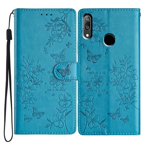 Generico Custodia Compatibile con HUAWEI Y6 2019 MRD-LX1F MRD-LX1 DUAL/case con Honor 8A COVER con Huawei Y6S FLIP LIBRO stand GEL TPU eco pelle protezione PORTAFOGLIO MAGNETICA porta carte