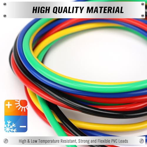 Image of SWANLAKE 5-Piece Dual-Ended Alligator Clip Test Leads, 1000V 15A 3.5ft /1M Electrical Alligator Clips, Flexible Copper Cable Crocodile Clip, Mini Jumper Wires with Gator Clips