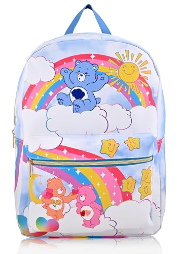 Fast Forward Unisex Large Care Bears Backpack - PU Leather Cute Design Women Men Accessories