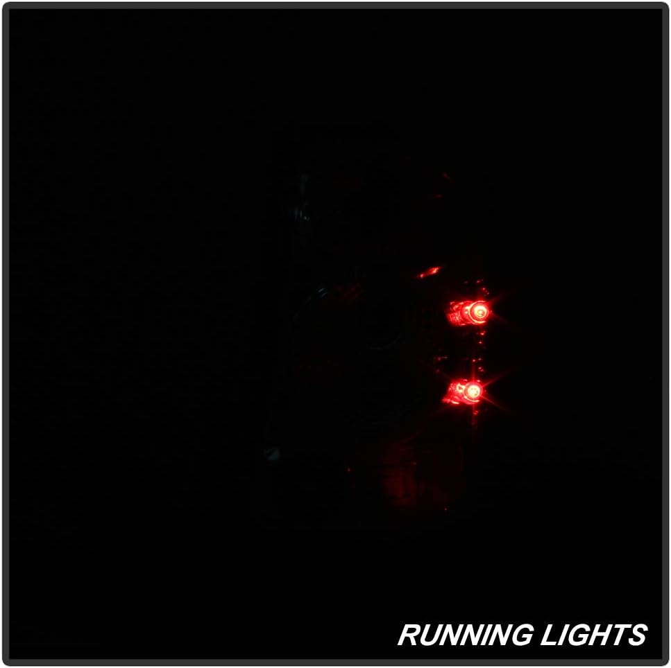ACANII - For Chrome 1999 2000 2001 2002 2003 2004 Jeep Grand Cherokee Tail Lights Taillamps Left+Right w/LED Side Marker