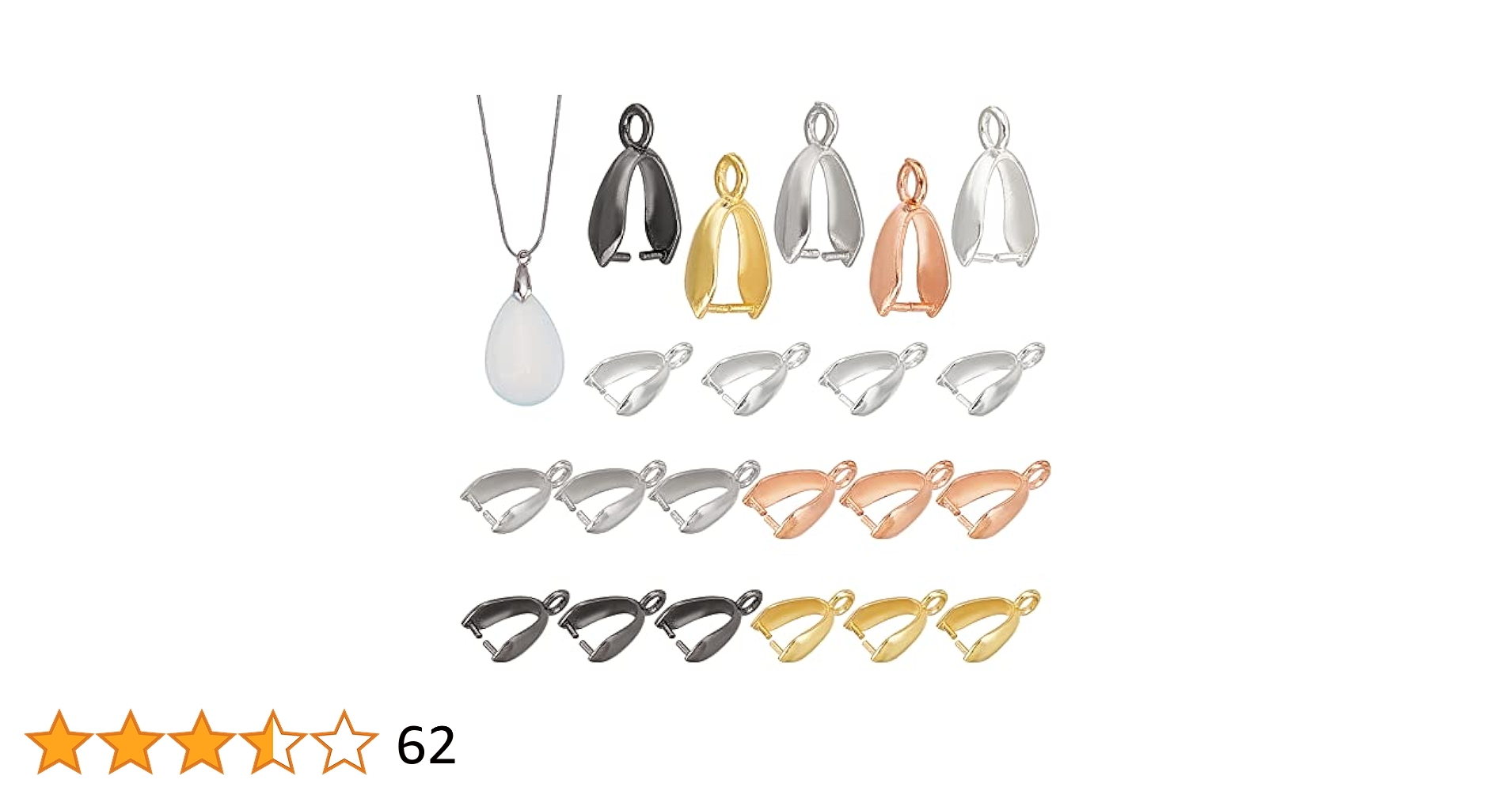Amazon | PH PandaHall 約100個/箱 真鍮 バチカン ピンチベール