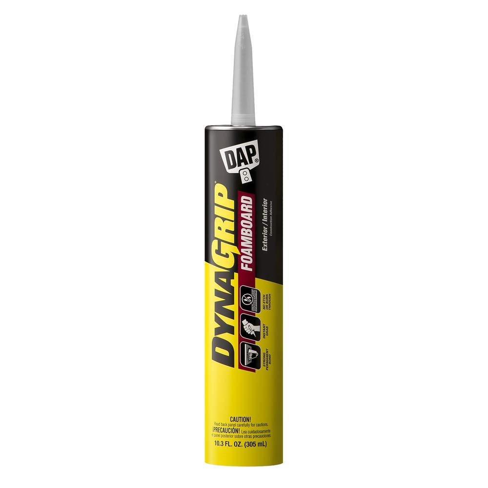 DAP Foamboard Construction Adhesive, White, 10.3 Oz (7079827519)