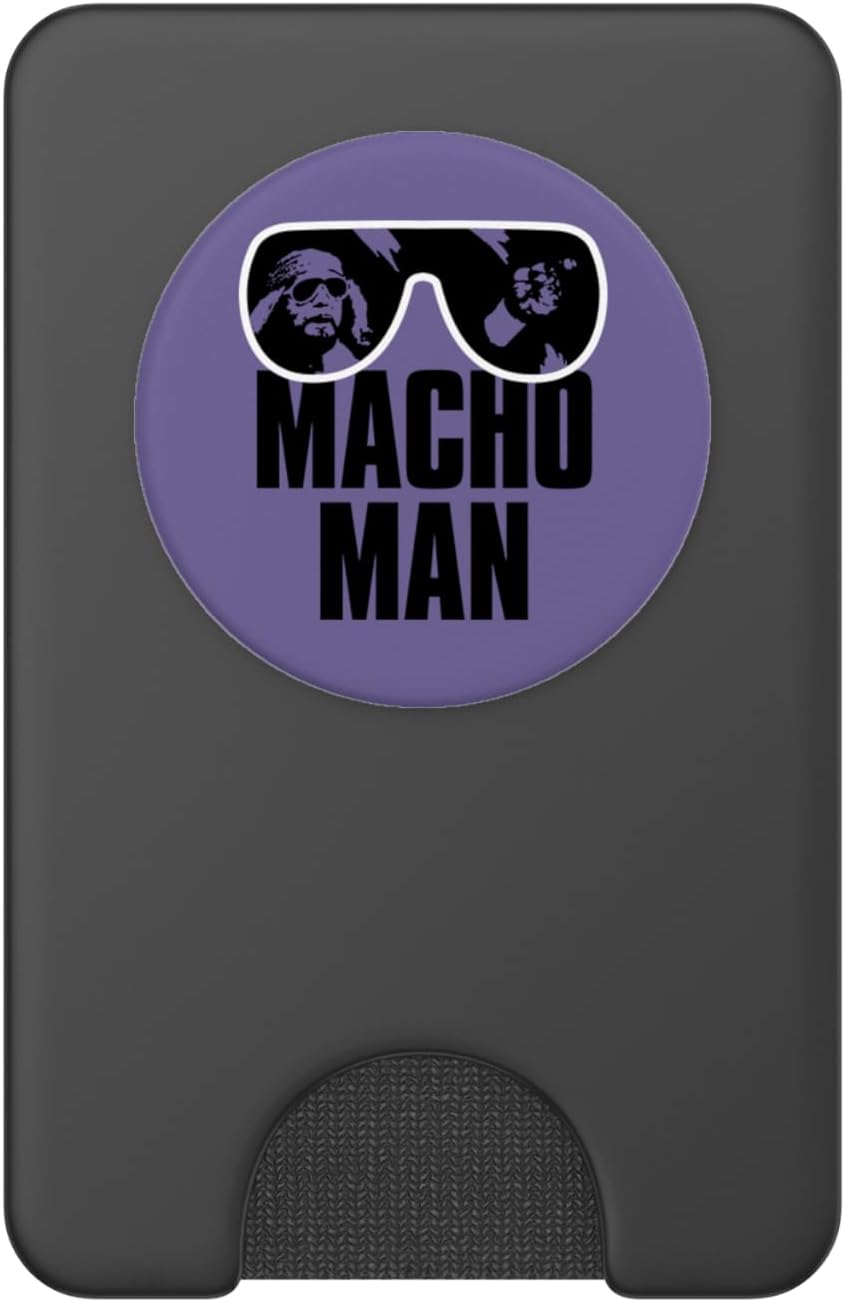 WWE Macho Man Randy Savage PopSockets PopGrip: Swappable Grip for Phones & Tablets PopSockets PopWallet for MagSafe