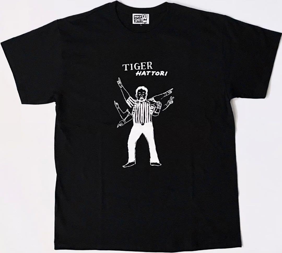 タイガー服部 新日本プロレス ホーリーシット Tシャツ レフェリー 五木田智央 タイガー服部 新日本プロレス ホーリーシット Tシャツ