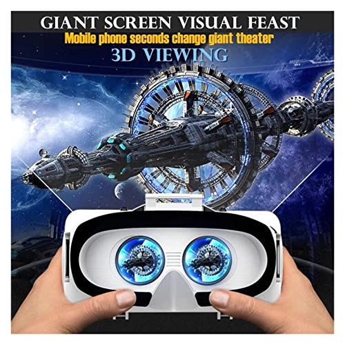 Vr Virtual Reality 3D Glasses Box Stereo Vr Google Cardboard Headset Helmet Compatible For Ios Android Smartphone,Wireless Rocker (Color : G06E Add Gamepad) #TOP4