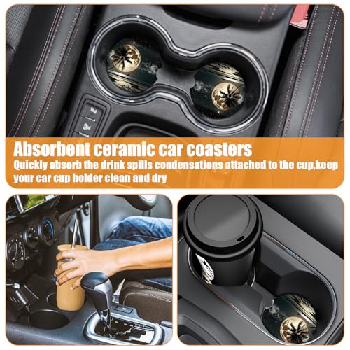 Portavasos de cerámica absorbente para carro, 2 unidades miniatura 7