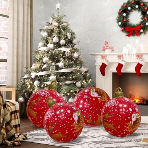 Décorations de Noël gonflables pour cour de 61 cm avec lumière LED intégrée