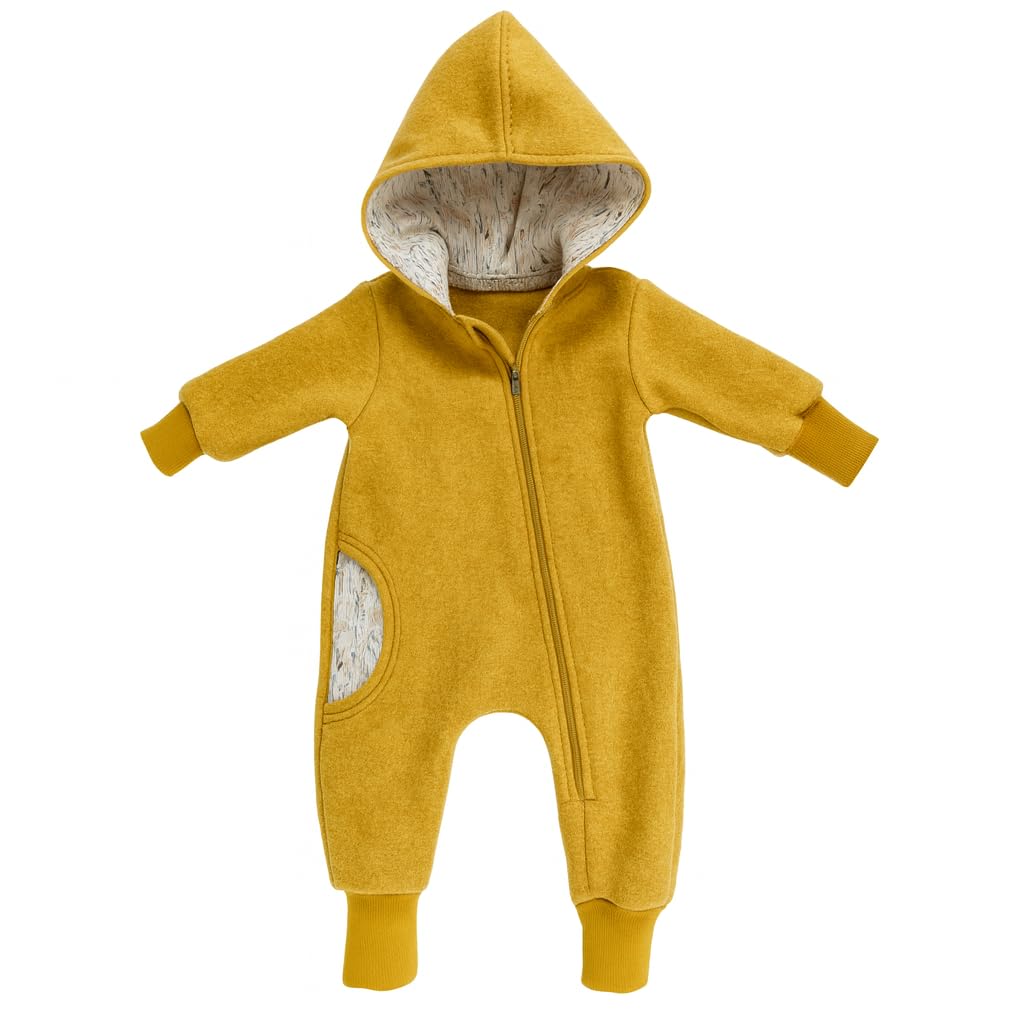 Lilakind Walkoverall für Babys & Kinder – Wunschfarbe, Innenfutter wählbar, Bündchenfarbe & Taschen nach Wunsch – Wollwalk Handmade