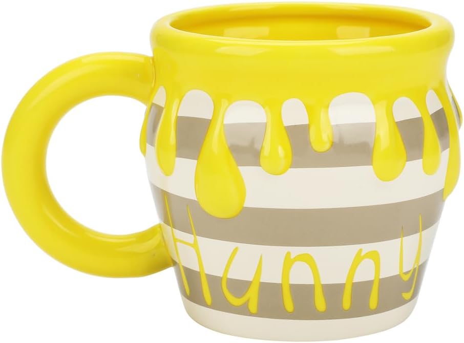 Bioworld Winnie The Pooh Hunny Pot 16 Oz Sculpted Ceramic Mug
