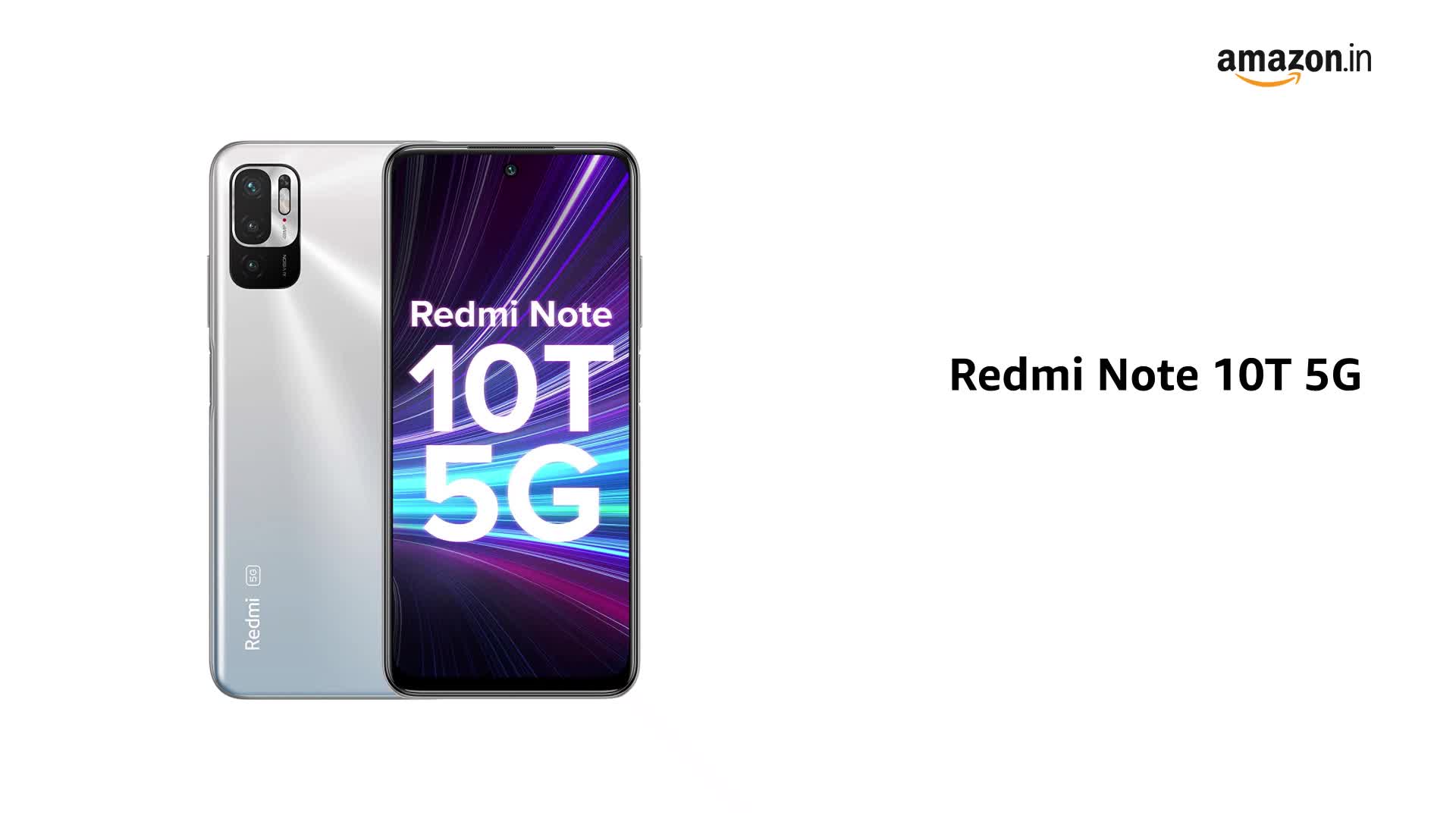 Redmi Note 10T 5G (Chromium Silver 4GB RAM, 64GB Storage) | Dual