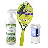 Kit Antizanzare – Spray Repellente Antizanzare 1 L + Racchetta Elettroinsetticida Sandokan...