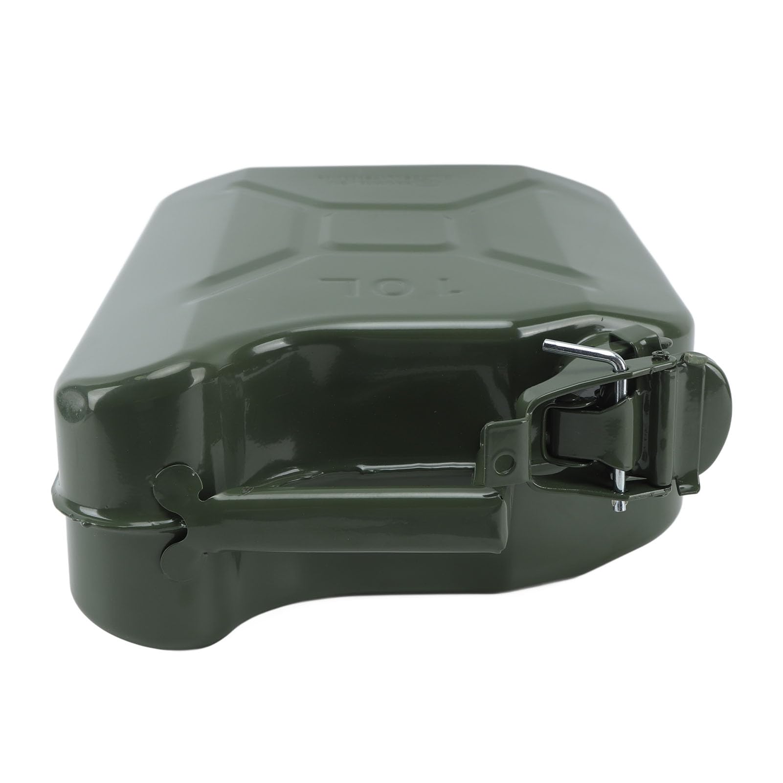 Tanica di Gas, Contenitore per Carburante in Acciaio Inossidabile da 2,6 Galloni 10 Litri con Beccuccio Autoventilante, Maniglia Portatile per Auto Tosaerba Motosega ATV Moto