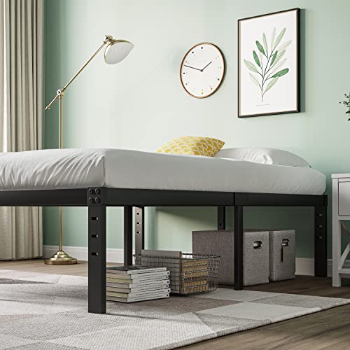 Sementa Twin-Bed-Frames 16 Inch High Heavy Duty-Platform-Mattress-Foundation - No Box Spring Needed,Storage Underneath,Easy Assembly,Noise Free,Black #TOP4