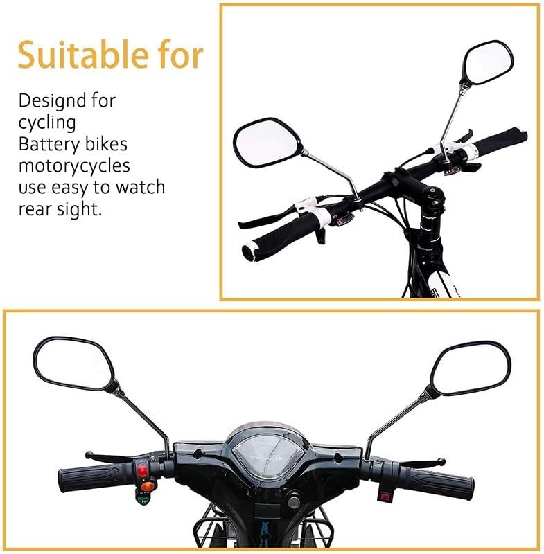 Bike Mirrors, 2Pcs Bicycle Large Wide Angle 360°Adjustable -Bicycle Mirrors for Handlebar 22-26mm, for Mountain Road Bike Motocycle