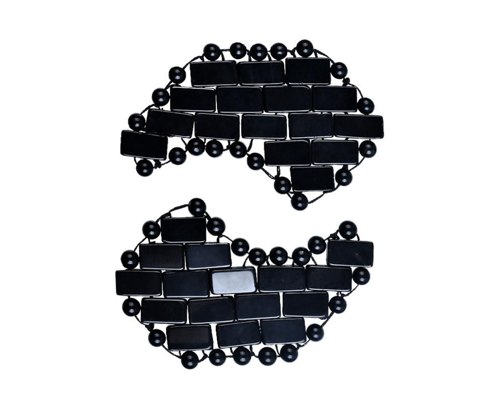 Black Obsidian Quartz Eye Mask Jade Stone Eye Mask Natural Healing Crystal Mask Stone Eye Patch for Wrinkle Puff Eliminate Dark Circles