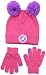 U.S. Polo Assn. Girls' Dual Pom Beanie with Tech Touch Gloves