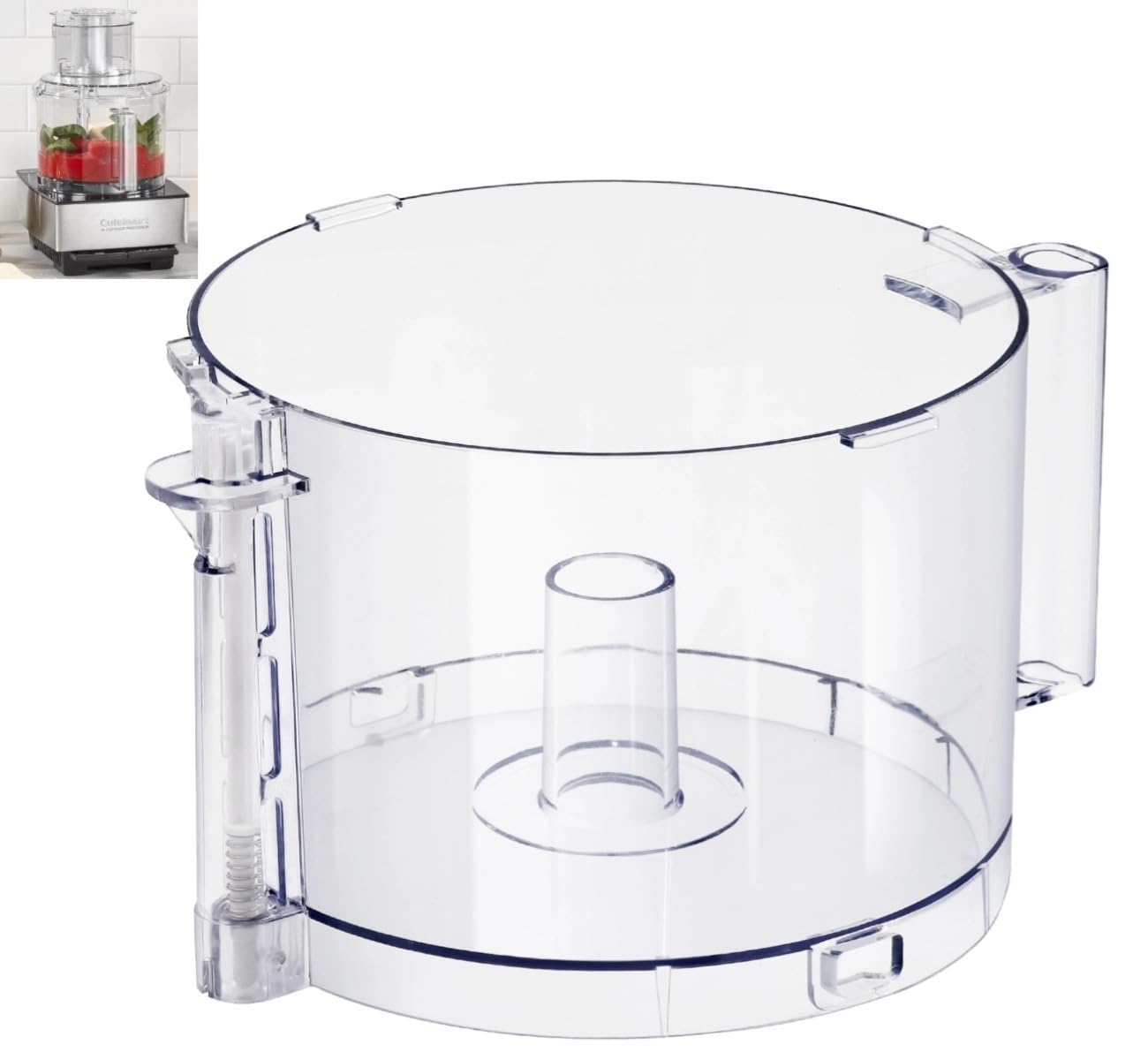 Top with 4 Locking Tabs DLC-005AGTXT1 Food Processor Work Bowl Replacement with Handle 14-Cup Compatible With Cuisinart DFP-14,Fits DFP-14NWBCT1 Work Bowl Cover