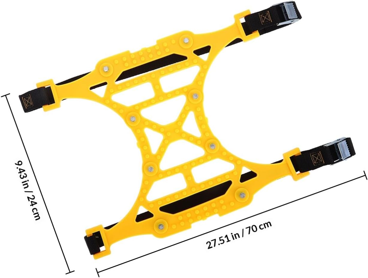 Car Snow Chain Anti-skid Tire Chain for Suv and Passenger Vehicles Yellow Single Piece for Off-road Snow and Ice Traction