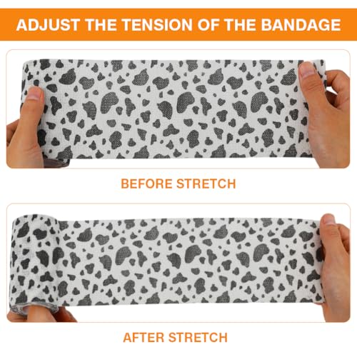 Image of Qpets Waterproof Self-Adhesive Pet Bandage, 6 Rolls Lick-Proof 10x5cm | Non-Woven Stretchy Material, Wound Protection, Keeps Wounds Clean & Dry, Gentle on Fur, Easy to Apply & Remove