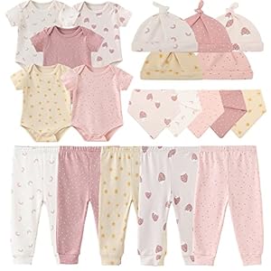 Kiddiezoom Newborn Baby Girl Boy Clothes Baby Outfits Pants Bodysuits Gifts Set Layette Set 0-3 Months