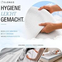 ELONEO Matratzen Topper 80x190cm | Memory Foam | 5cm hoch | zertifizierter Premium Matratzentopper für Bett und Boxspringbett | atmungsaktiver 3D Mesh-Bezug | rutschfest mit Noppen und Eckschlaufen – Ansicht 6