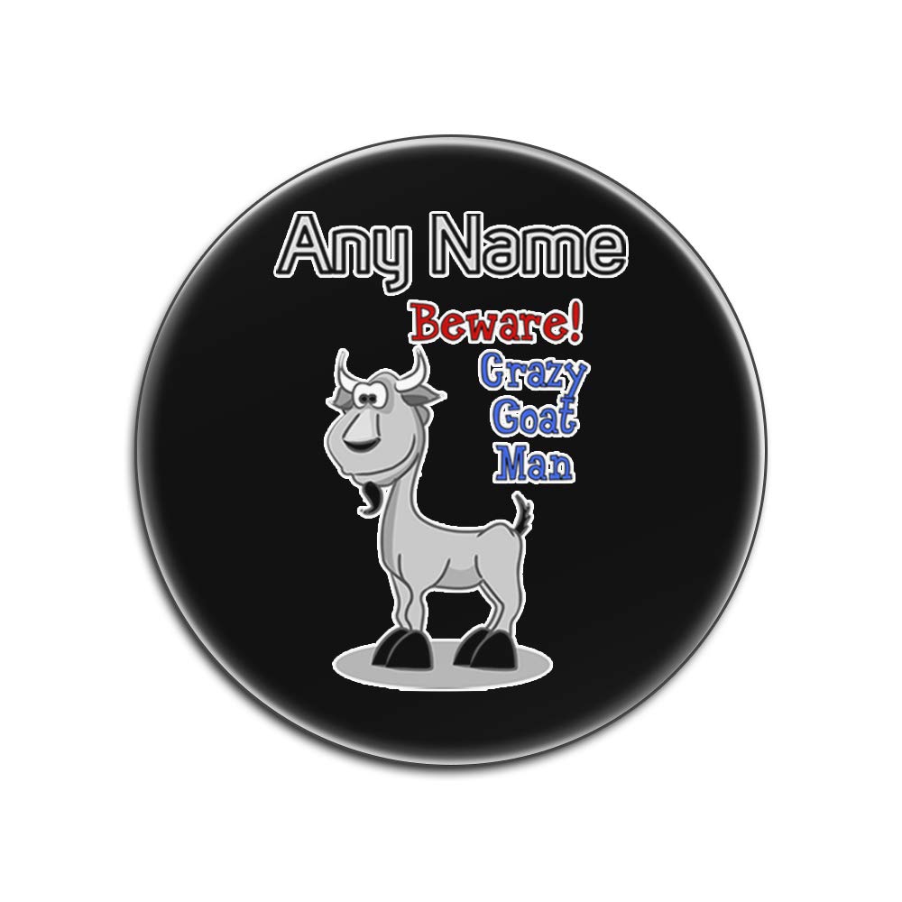 Dessous-de-verre Crazy Goat Man cadeau original lot de 4 sous-verres personnalisables noirs